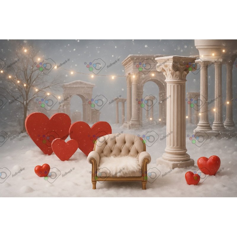 بک دراپ کودک و نوزاد مبل تم باستانی-کد 55435(ویژه عکس گراف)