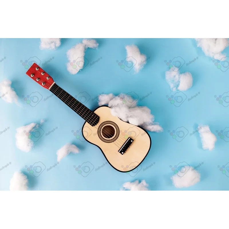 بک دراپ نوزاد گیتار و ابر-کد 5193