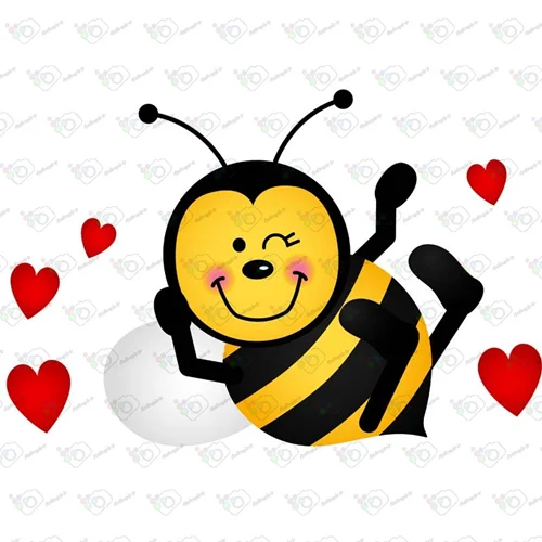 دانلود وکتور کارتونی زنبور سرخوش -کد 10007