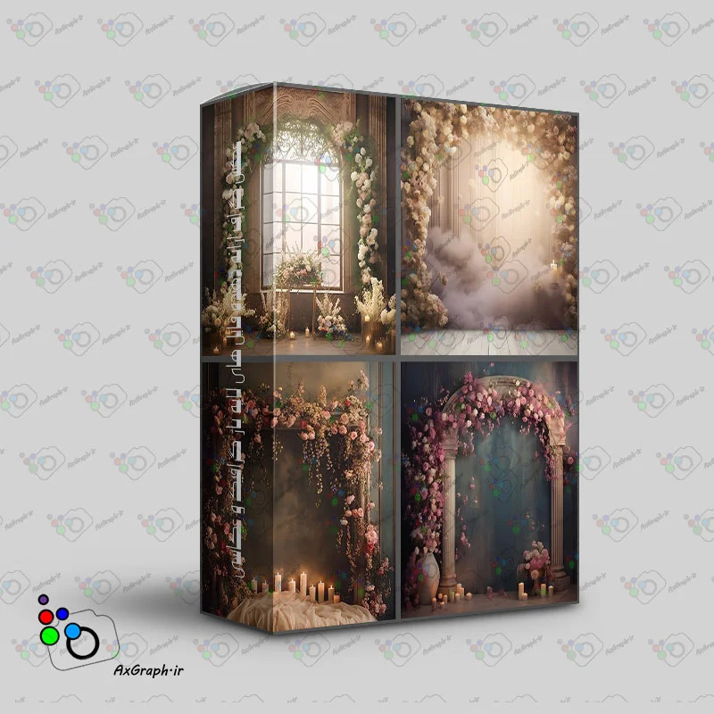 مجموعه 15 بک دراپ عروس و بارداری اتاق گل آرایی-کد 50032