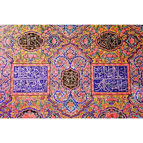 تصویر با کیفیت نمایی از کاشیکاری مسجد صورتی-کد 30161