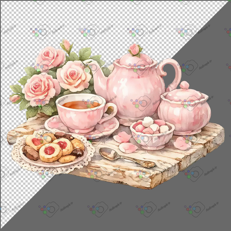 طرح برچسب فانتزی میز پذیرایی-کد 70217(ویژه عکس گراف)