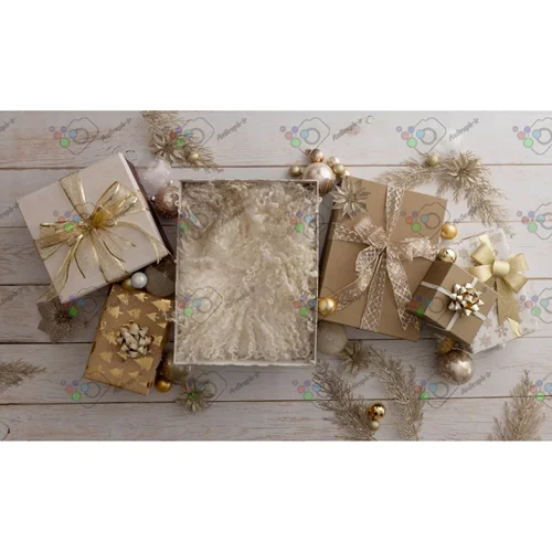 بک دراپ نوزاد جعبه و هدیه های کریسمس-کد 5484
