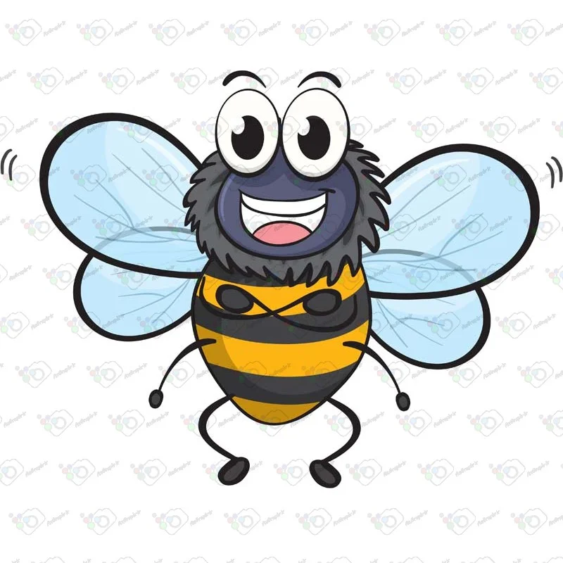 دانلود وکتور کارتونی زنبور -کد 10019
