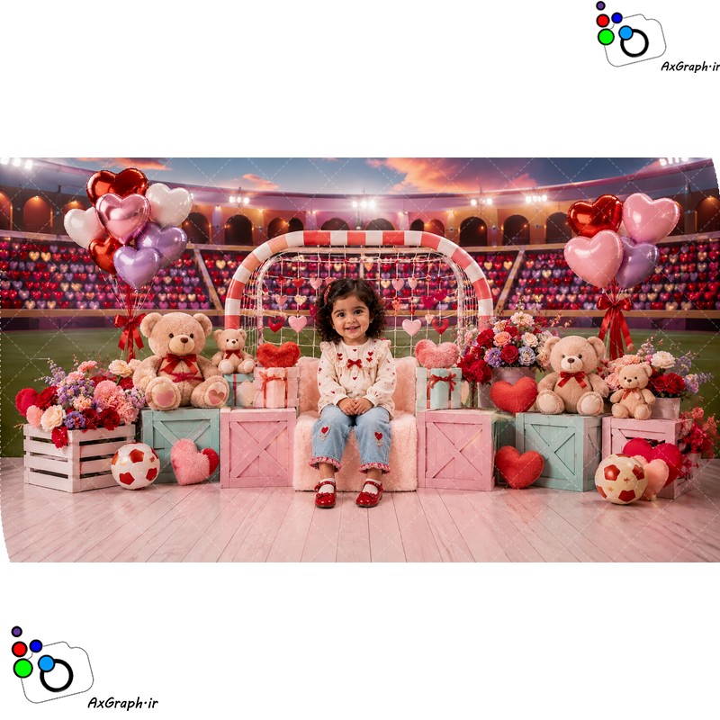 بک دراپ کودک تم ولنتاین-کد 55466(ویژه عکس گراف)