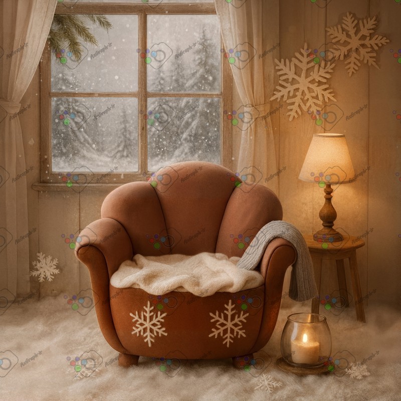 بک دراپ کودک و نوزاد مبل تم زمستان-کد 55386(ویژه عکس گراف)