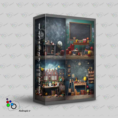 مجموعه 8 بک دراپ کودک کلاس درس-کد 50085