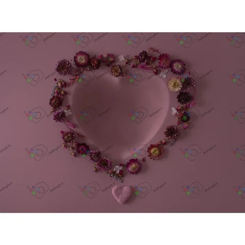 بک دراپ نوزاد قلب گل آرایی در 4 رنگ-کد 5543