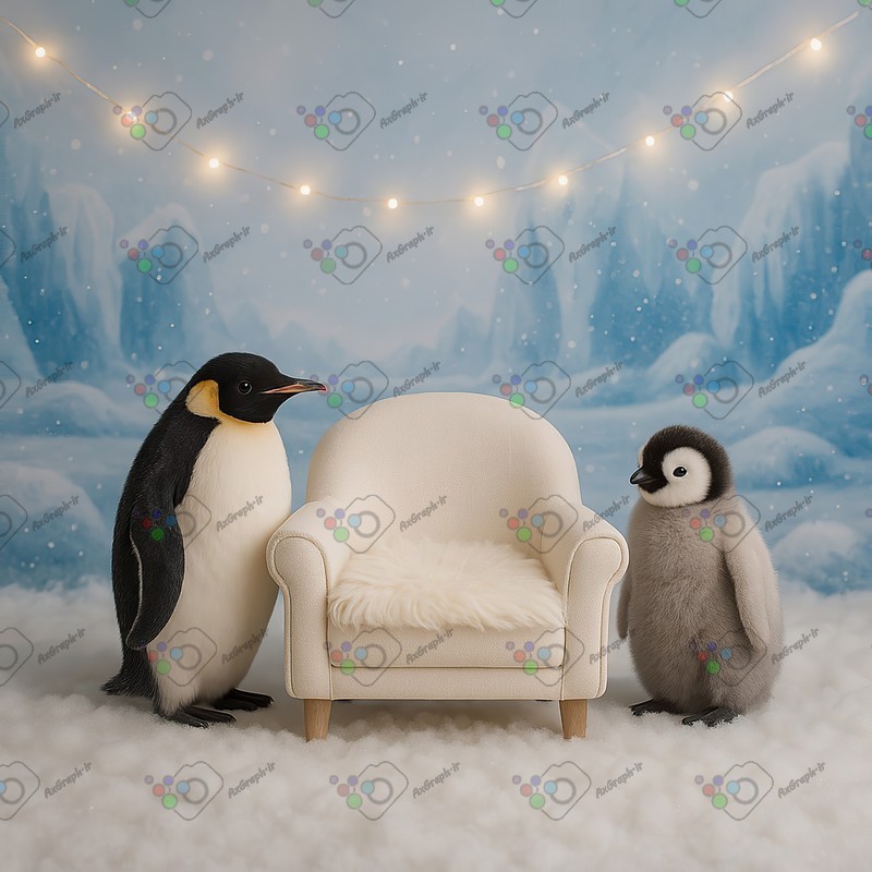 بک دراپ کودک و نوزاد مبل تم زمستان-کد 55380(ویژه عکس گراف)