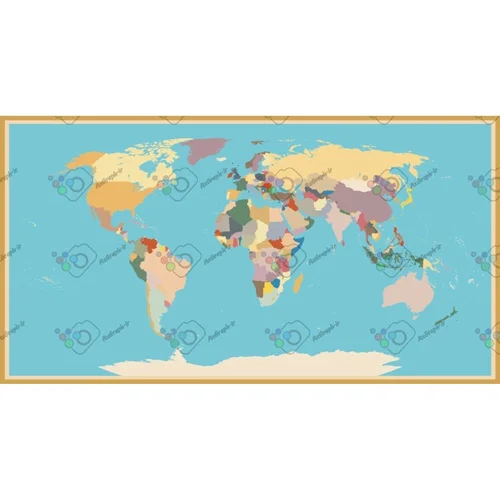وکتور نقشه جهان-کد 12021