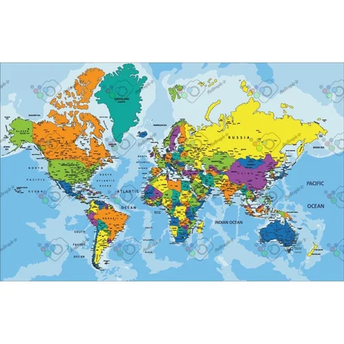 وکتور نقشه جهان-کد 12022