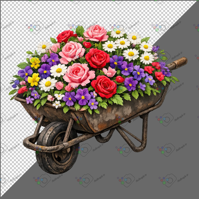 طرح برچسب فرقون گل بنفشه و رز و مینا-کد 70052(ویژه عکس گراف)