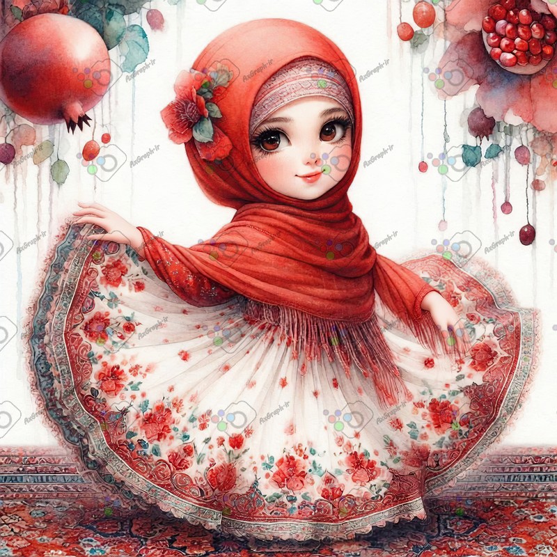 بک گراند کودکانه دختر یلدا-کد 44634(ویژه عکس گراف)