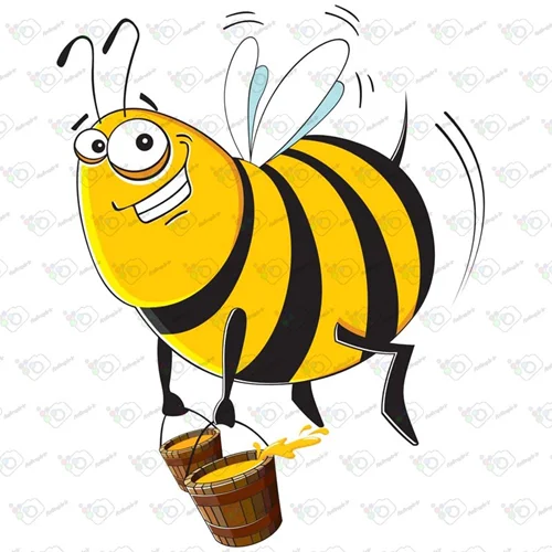دانلود وکتور کارتونی زنبور -کد 10022
