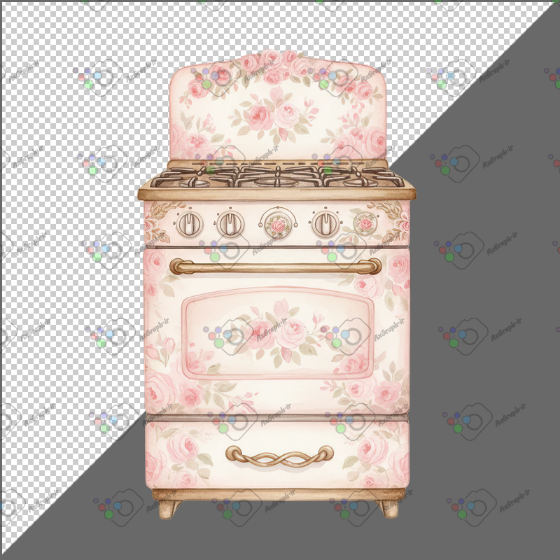 طرح برچسب فانتزی اجاق گاز-کد 70128(ویژه عکس گراف)