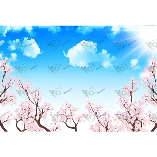 دانلود رایگان وکتور بک گراند شکوفه های بهاری-کد 11540
