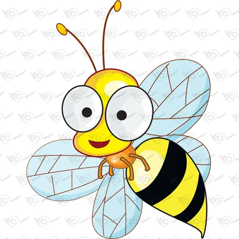 دانلود وکتور کارتونی زنبور -کد 10025