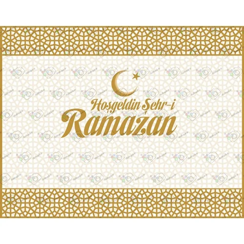 دانلود وکتور ماه مبارک رمضان با طرح ماه و ستاره و مقرنس-کد 10299