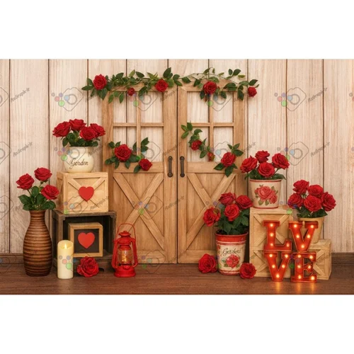 بک دراپ آتلیه تم گل رز-کد 55365(ویژه عکس گراف)