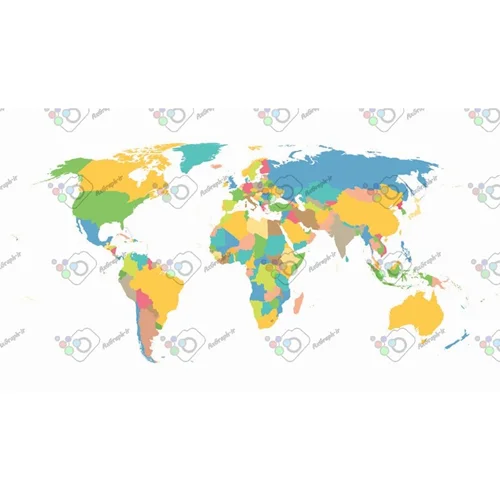 وکتور نقشه جهان-کد 12016