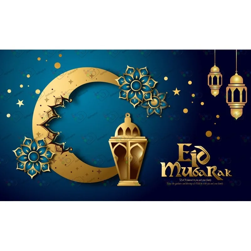دانلود وکتور ماه مبارک رمضان با طرح فانوس و ماه و ستاره و گل-کد 10283