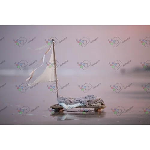 بک دراپ نوزاد قایق بادبانی-کد 5603