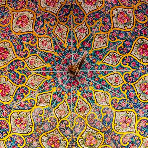 تصویر با کیفیت کاشی کاری داخل سقف مسجد نصیرالملک -کد 30010