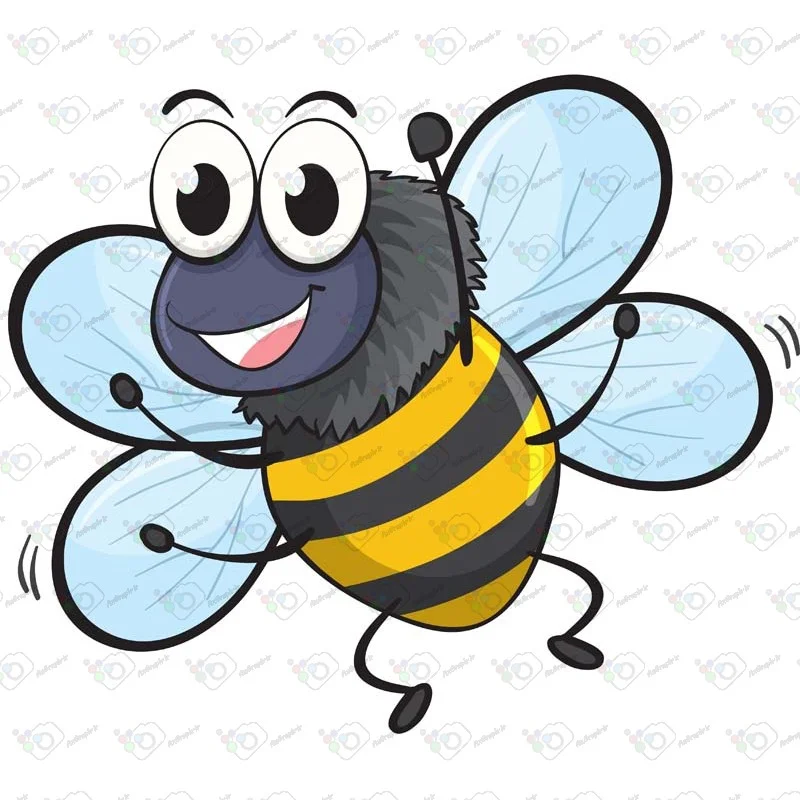 دانلود وکتور کارتونی زنبور -کد 10018