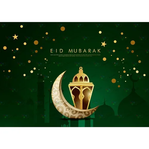 دانلود وکتور ماه مبارک رمضان با طرح فانوس و ماه و ستاره-کد 10282