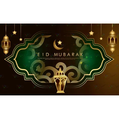 دانلود وکتور ماه مبارک رمضان با طرح فانوس و ماه و ستاره-کد 10281