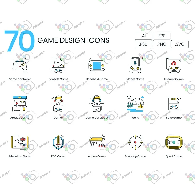70 آیکون طراحی بازی-کد 60006