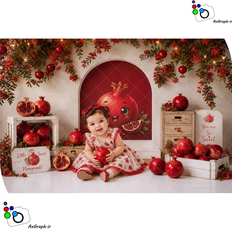 بک دراپ آتلیه باغ انار-کد 55561(ویژه عکس گراف)