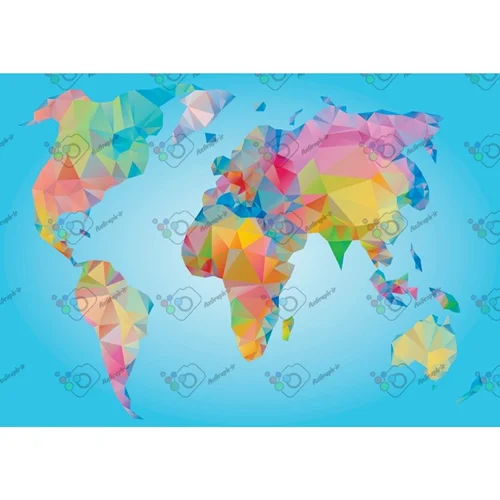 وکتور نقشه جهان-کد 12011