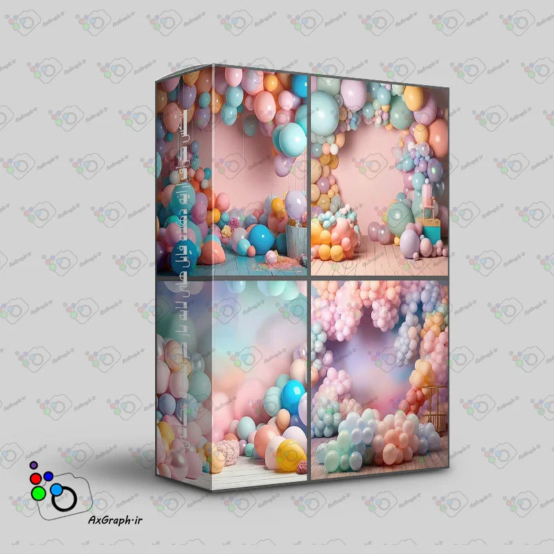 دانلود رایگان مجموعه 12 بک دراپ تولد اتاق بادکنک آرایی-کد 50019