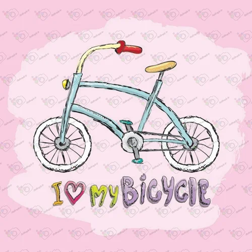 وکتور کودکانه دوچرخه-کد 10556