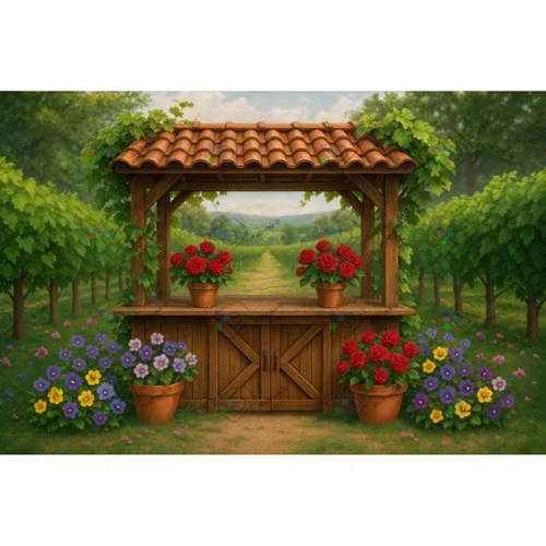 بک دراپ آتلیه باغ انگور-کد 55368(ویژه عکس گراف)