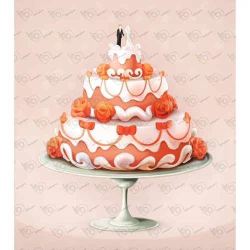 دانلود وکتور کیک سه طبقه عروسی-کد 10366