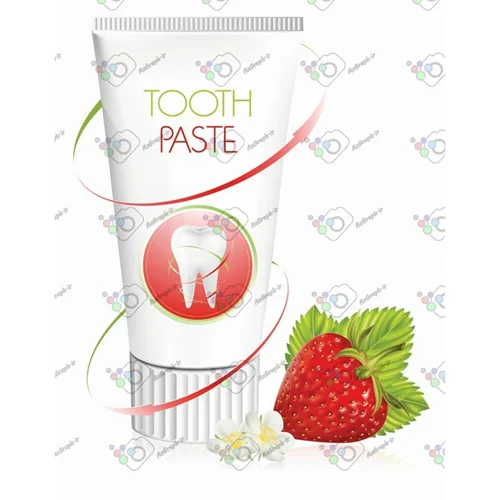 وکتور پوستر تبلیغاتی خمیر دندان توت فرنگی-کد 11613