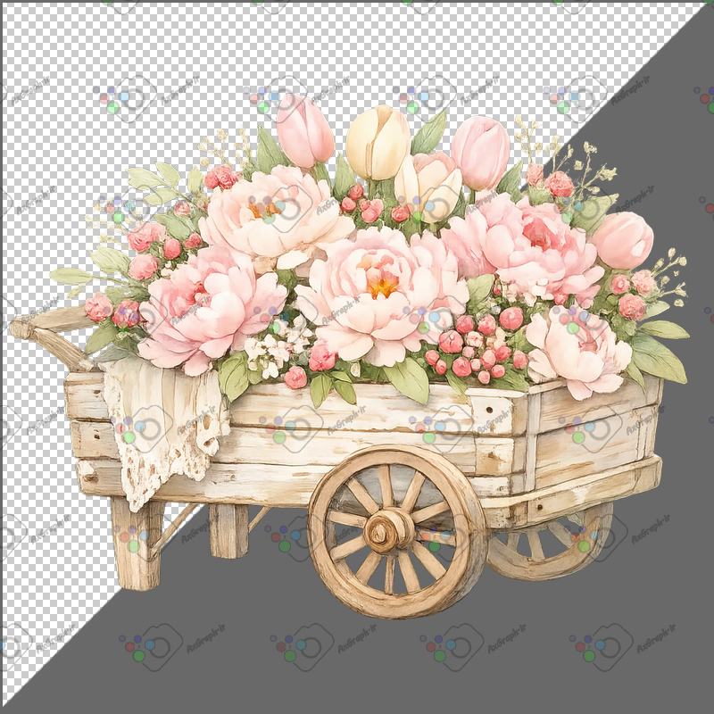 طرح برچسب فرقون گلهای صورتی-کد 70058(ویژه عکس گراف)