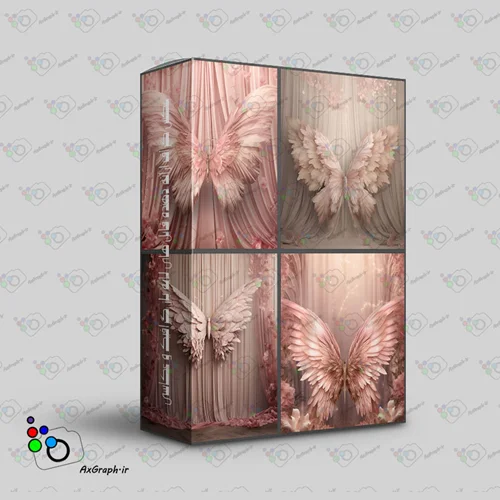 مجموعه 10 بک دراپ بال پروانه و بال فرشته-کد 50003