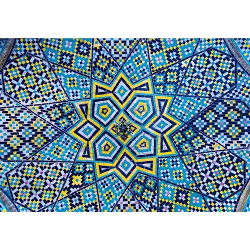 تصویر با کیفیت نمایی از کاشیکاری سقف کاخ گلستان-کد 30179