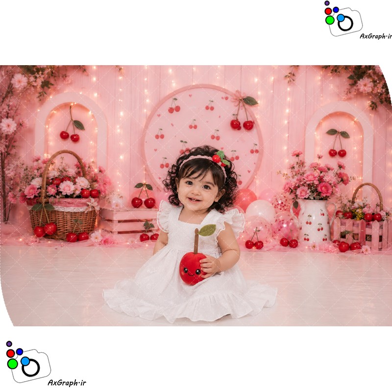 بک دراپ آتلیه تم گیلاس-کد 55520(ویژه عکس گراف)