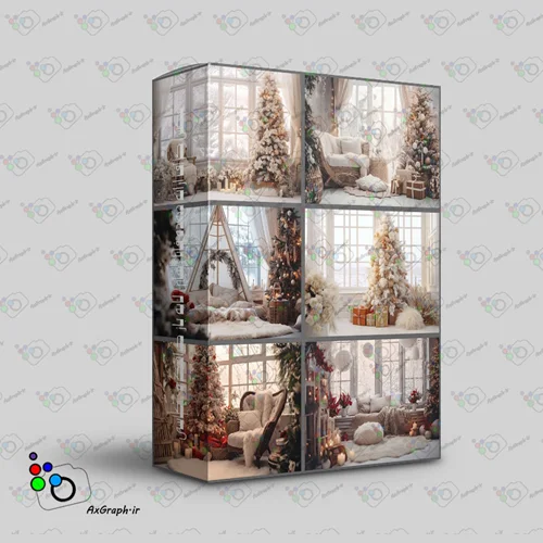 مجموعه 10 بک دراپ آتلیه بوهو و کریسمس-کد 50043