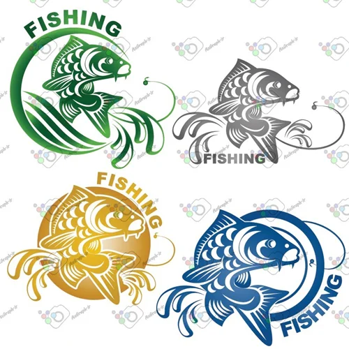 وکتور لوگوی ماهی در 4 طرح-کد 11546