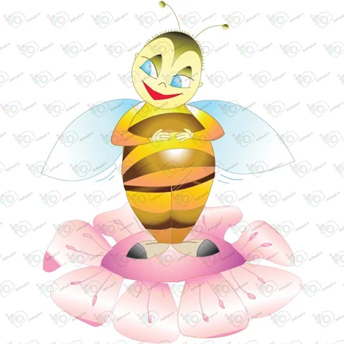 دانلود وکتور کارتونی زنبور چاقالو -کد 10016